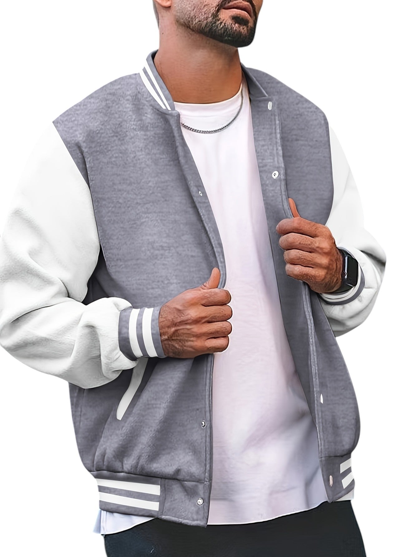 Klassieke Varsity Jas – Heren Casual Baseball Jack met Regular Fit