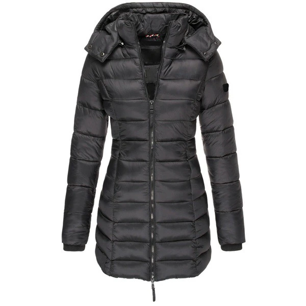Lange Winterjas Met Capuchon Voor Dames