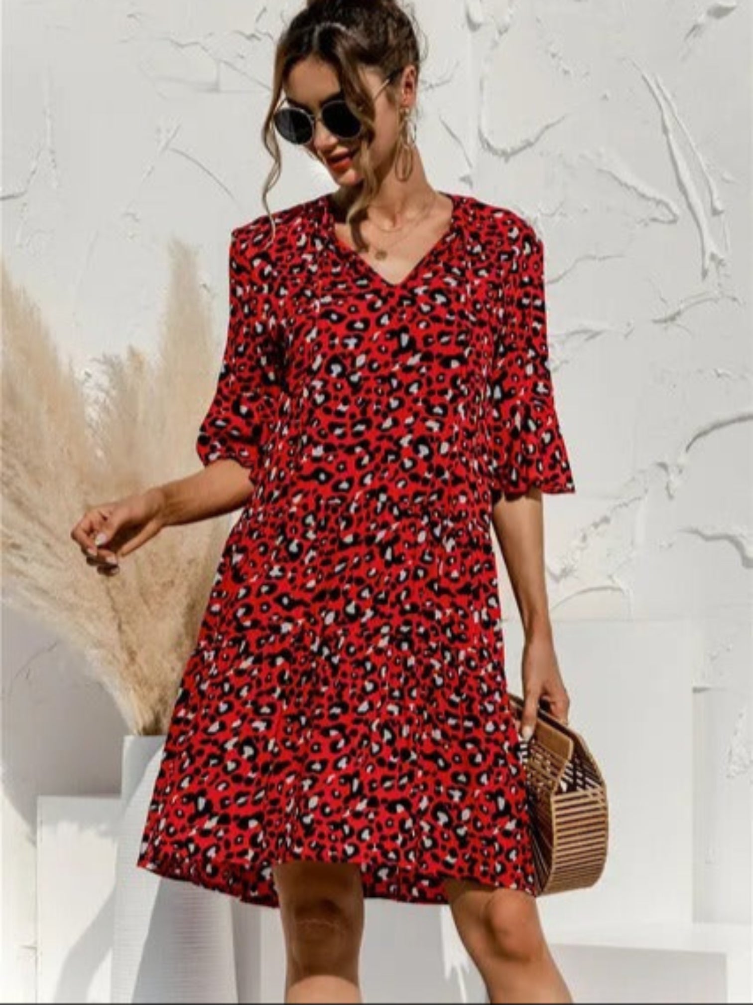Amélie | Zomerjurk Met Bloemenprint | Mini