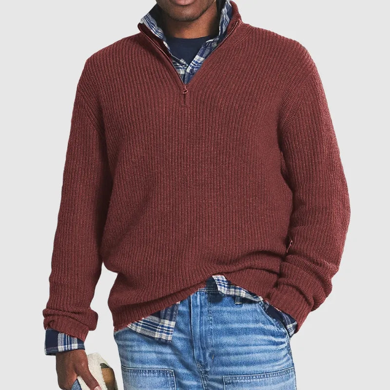 Stijlvolle Half Zip Trui Voor Heren - Alexander
