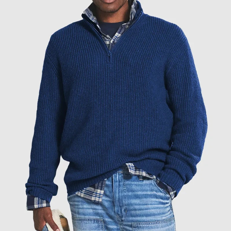 Stijlvolle Half Zip Trui Voor Heren - Alexander