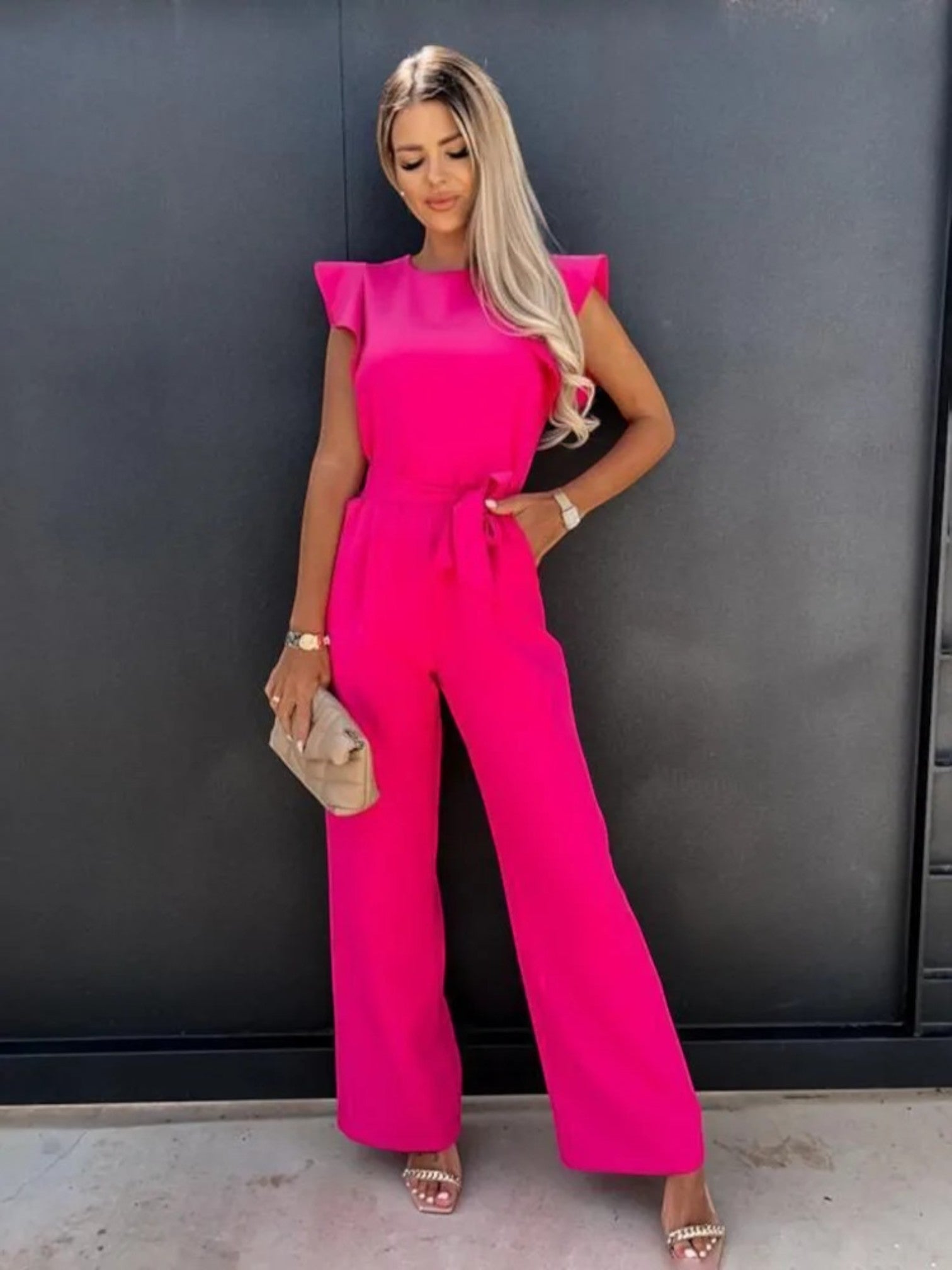 Ayla | Jumpsuit Met Wijde Pijpen | Mouwloos
