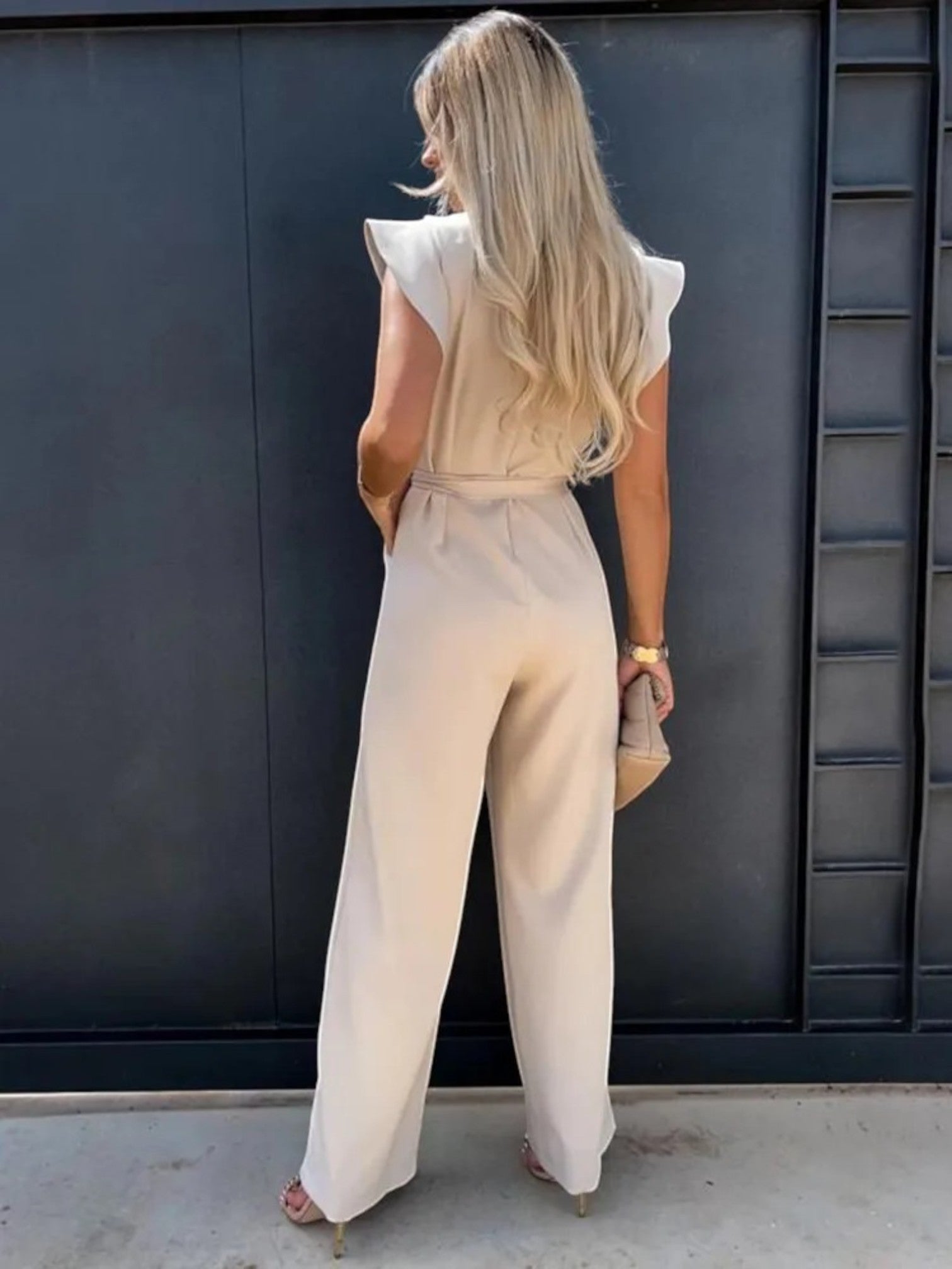 Ayla | Jumpsuit Met Wijde Pijpen | Mouwloos