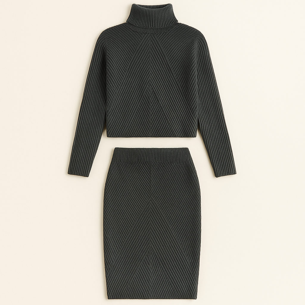 Trendy Gebreide Coltrui En Rok | Winter