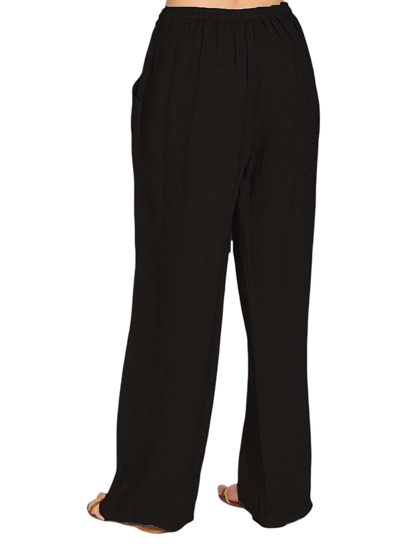 Wijde Dames Broek Met Hoge Taille