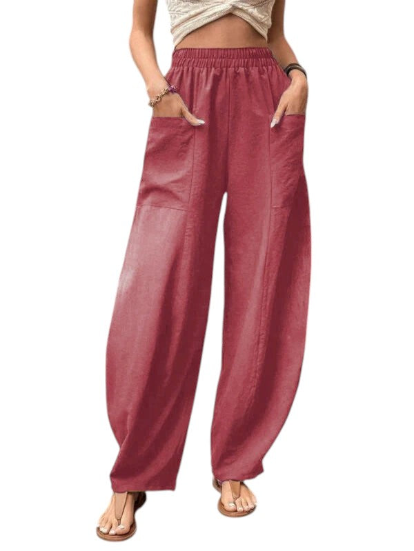 Wijde Dames Broek Met Stretch