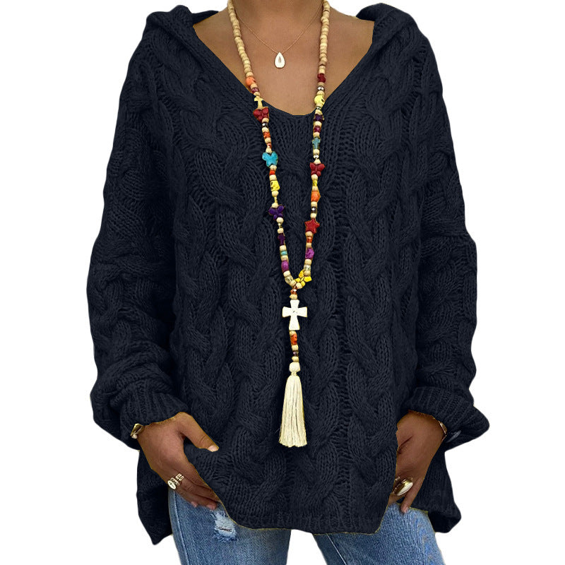 Vintage Gebreid Vest Met Capuchon - Leonie