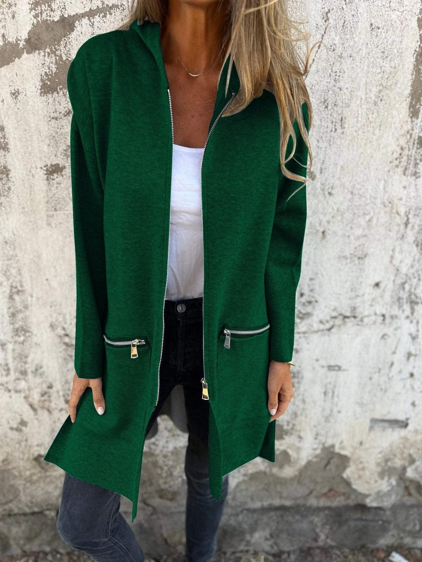 Lang Dames Vest Effen Kleuren - Angelique