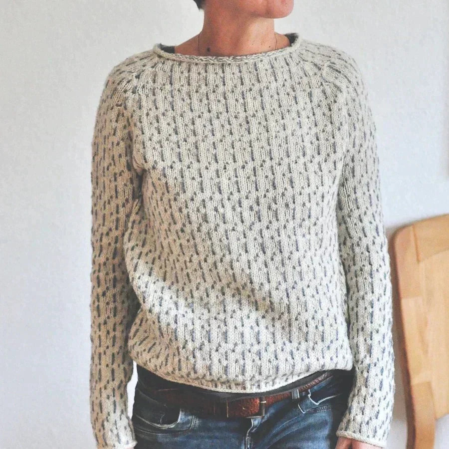 Stijlvol Gebreide Dames Sweater Grijs - Jolanda