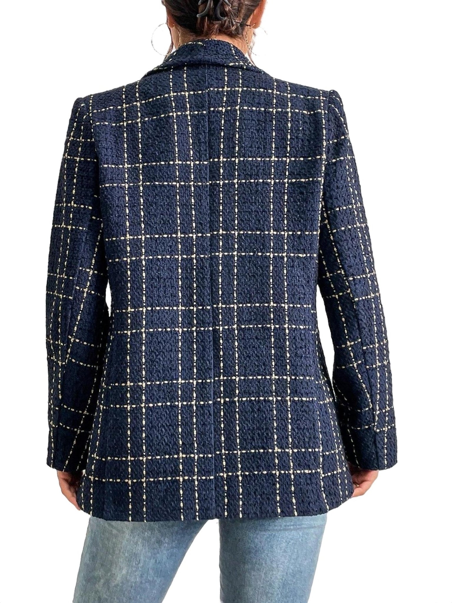 Geruite Dames Blazer Jas - Lucia