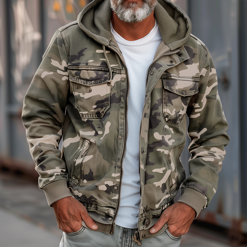 Cargo Camouflage jas Voor Heren Met Capuchon - James