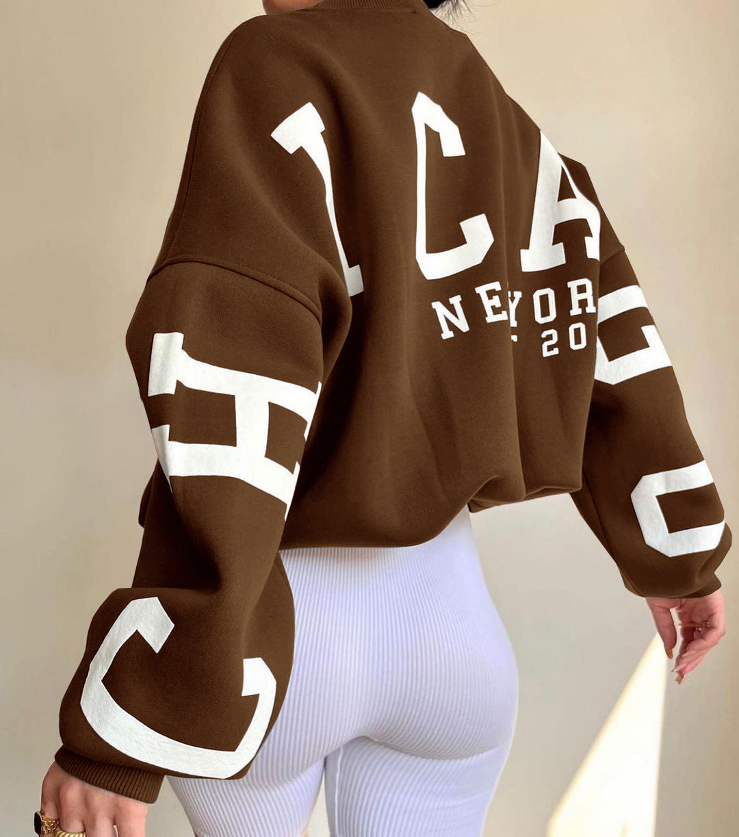 Oversized Sweater Met Ronde Hals