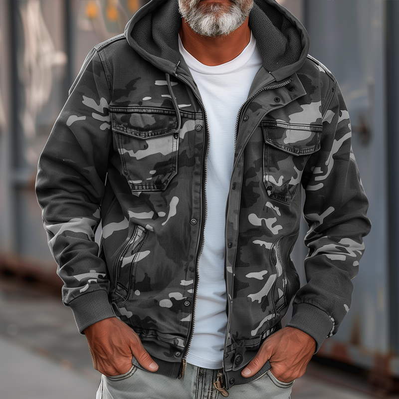 Cargo Camouflage jas Voor Heren Met Capuchon - James