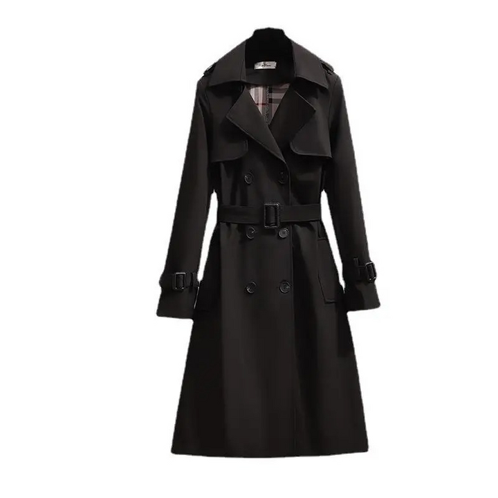 Senna - Elegant Trenchcoat Lang Dames comfortabel chique lang met knopen riem 