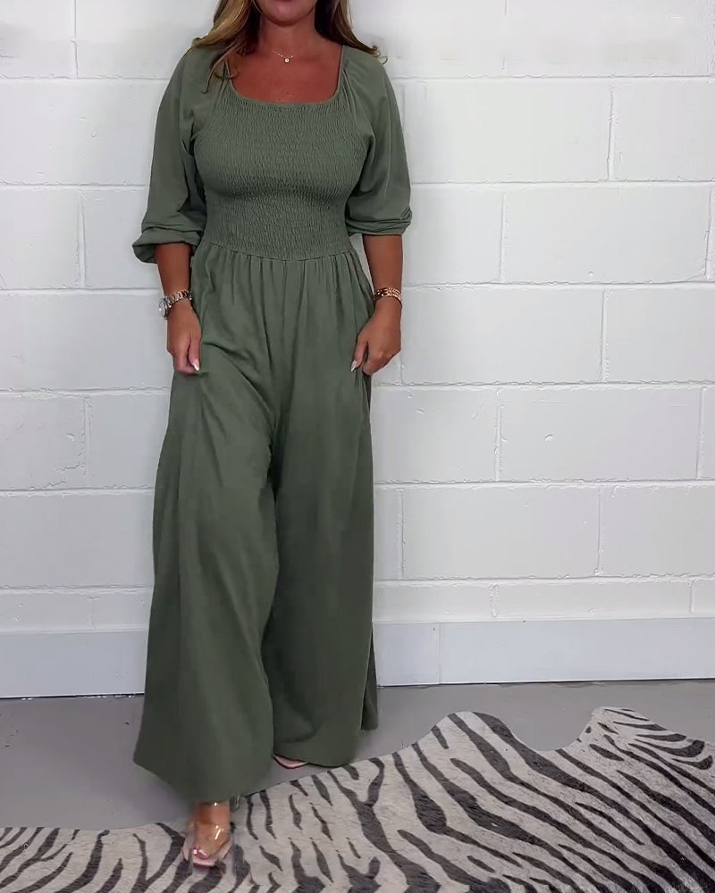 Stijlvolle Dames Jumpsuit Met Wijde Pijpen