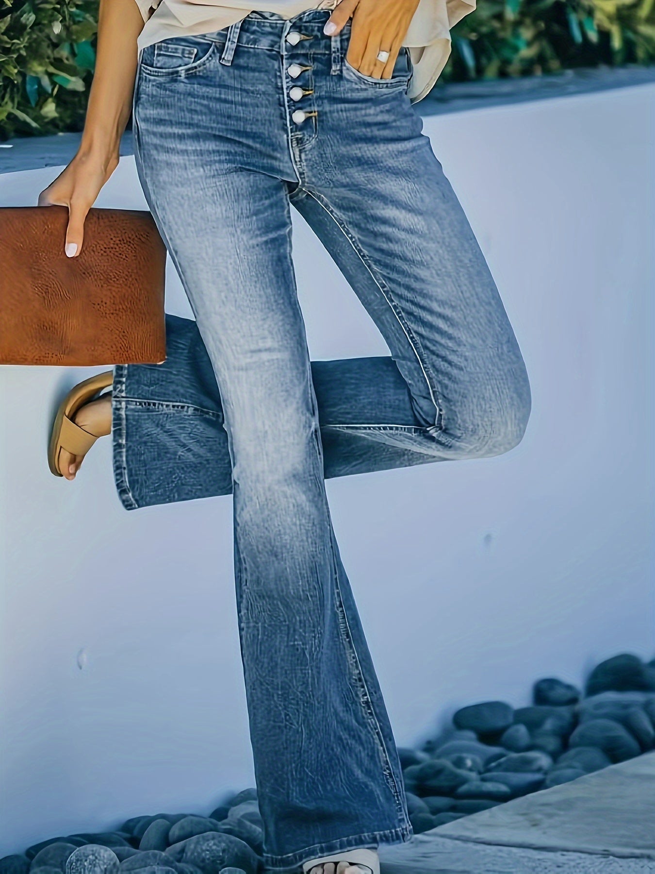 Flare Jeans Met Hoge Taille