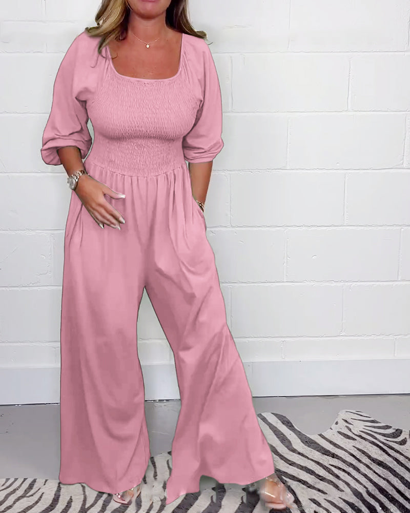 Stijlvolle Dames Jumpsuit Met Wijde Pijpen