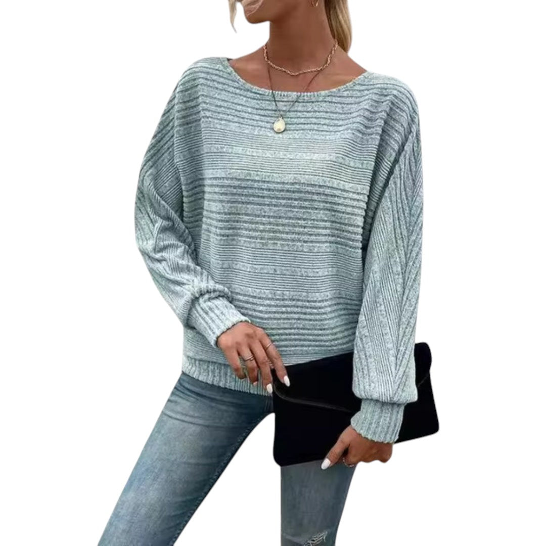 Dames Luchtig Shirt Met Lange Mouwen en Ronde Hals