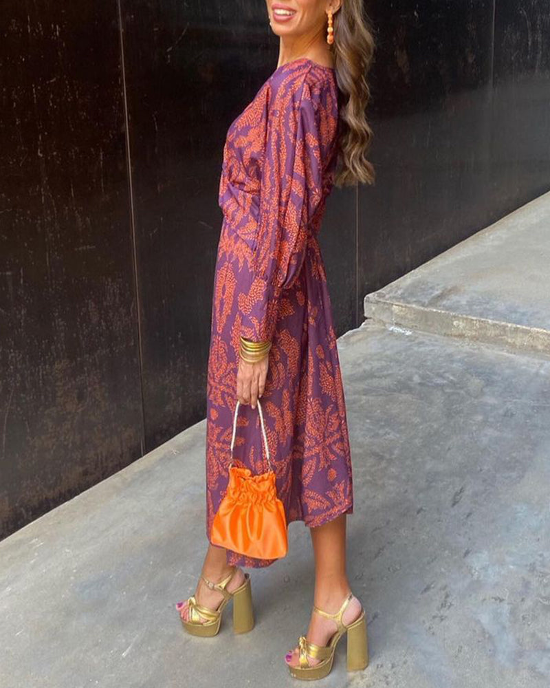 Rosa - Elegante Maxi Jurk Met V-hals