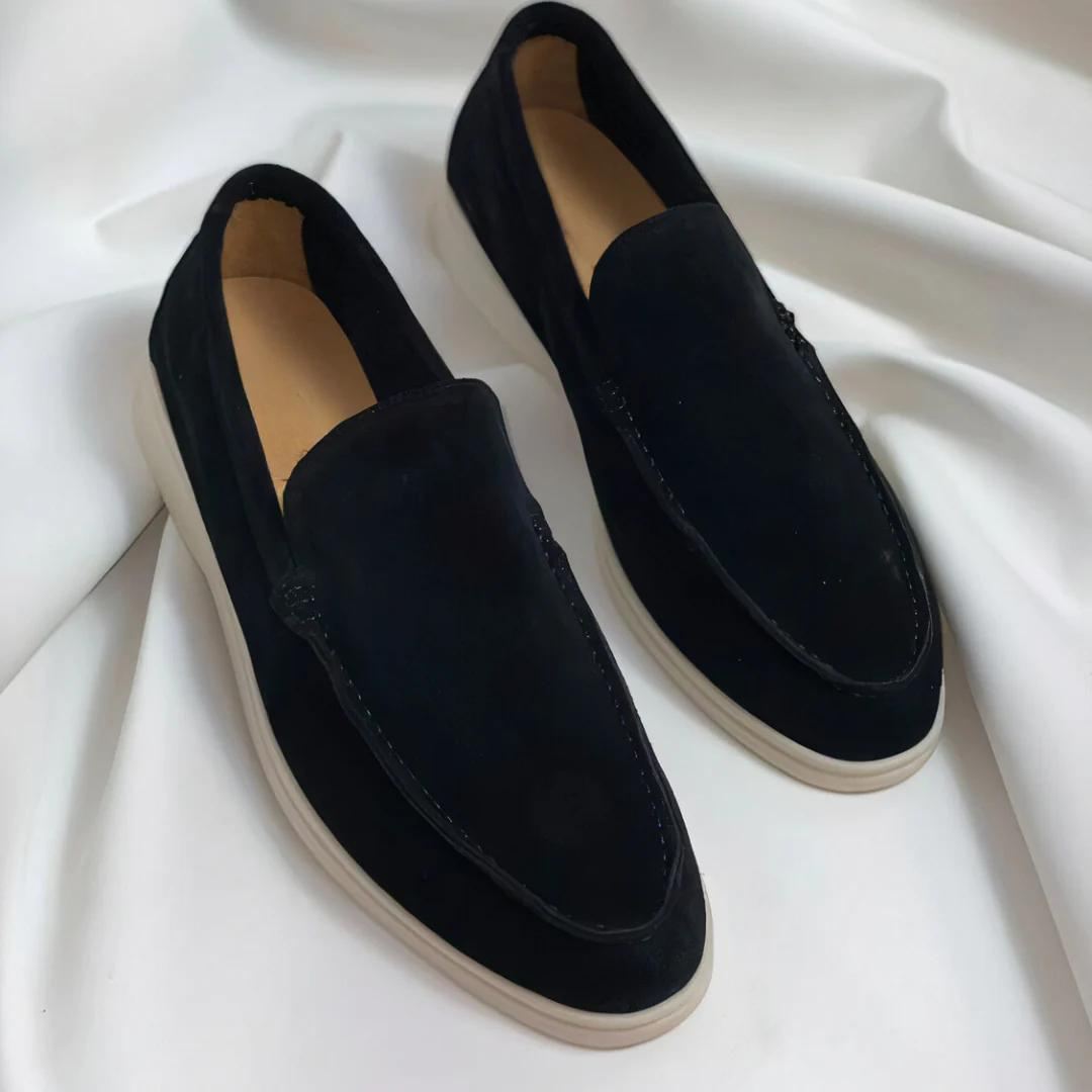 Half Leren Suède Loafers - George