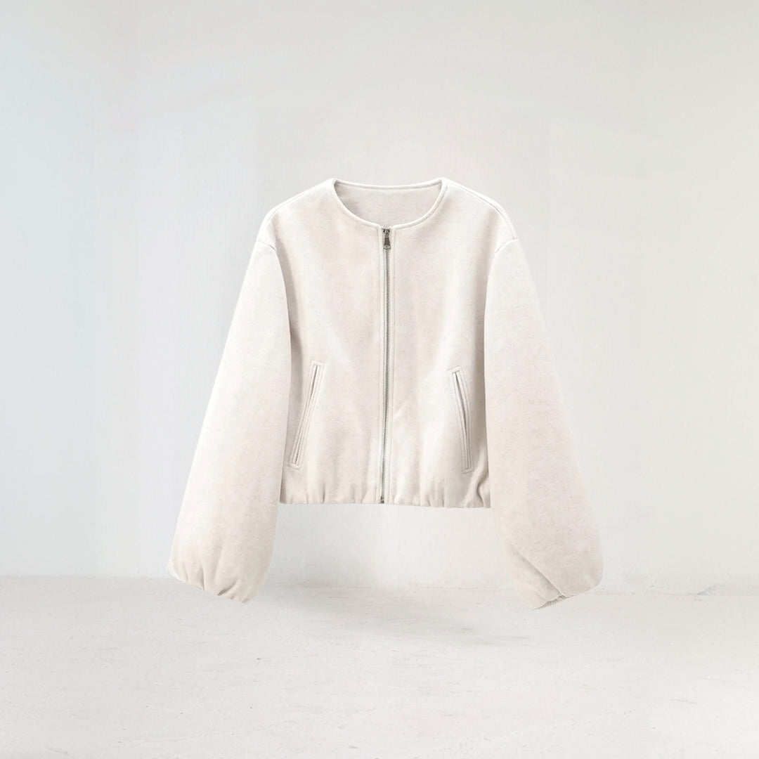 Cropped Tussenjas Met Ronde Hals | Casual
