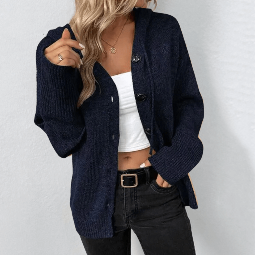 Casual Vest Met Capuchon | Knoopsluiting