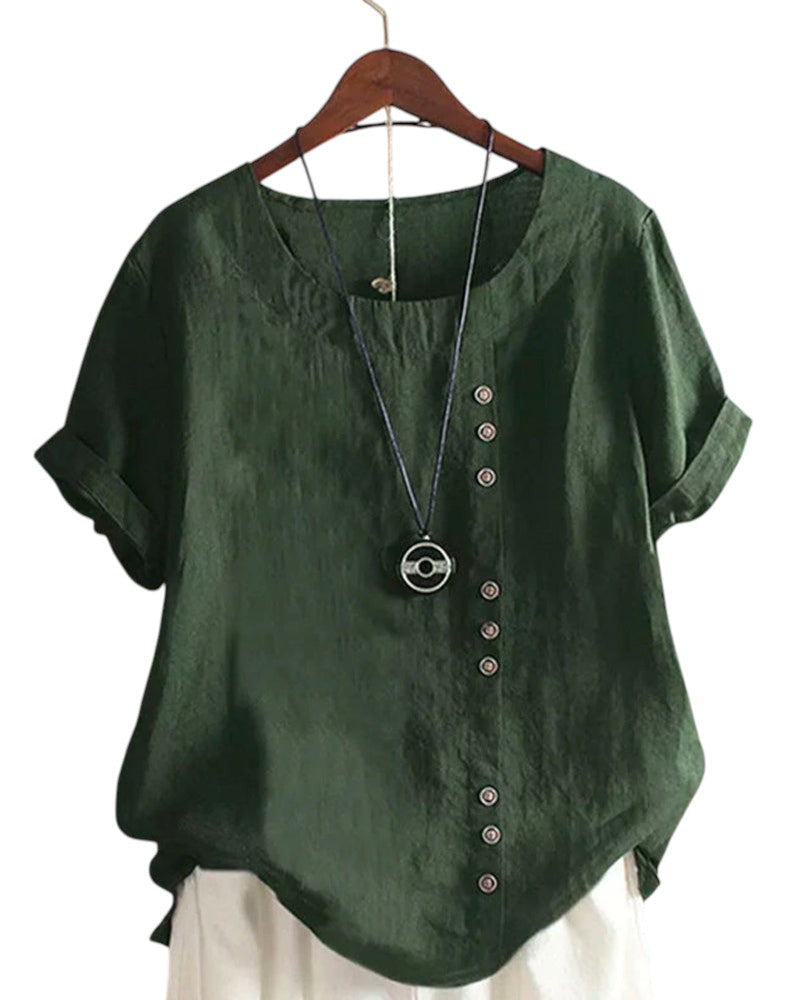 Stijlvol Zomer Shirt Met Knopen