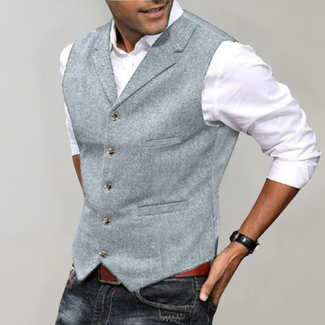 Heren Gilet Effen Kleuren - David