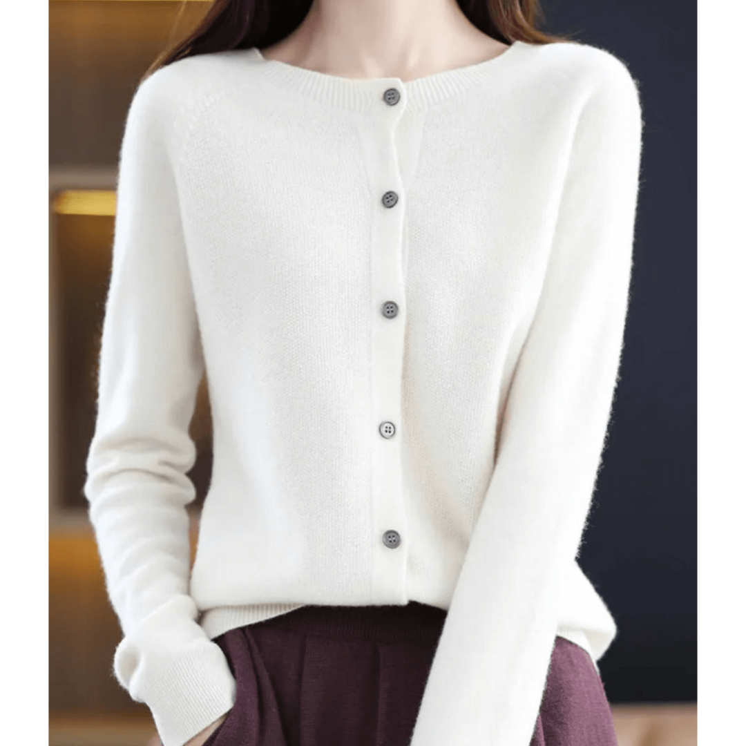 V-hals Vest Met Knoopsluiting | Lange Mouwen