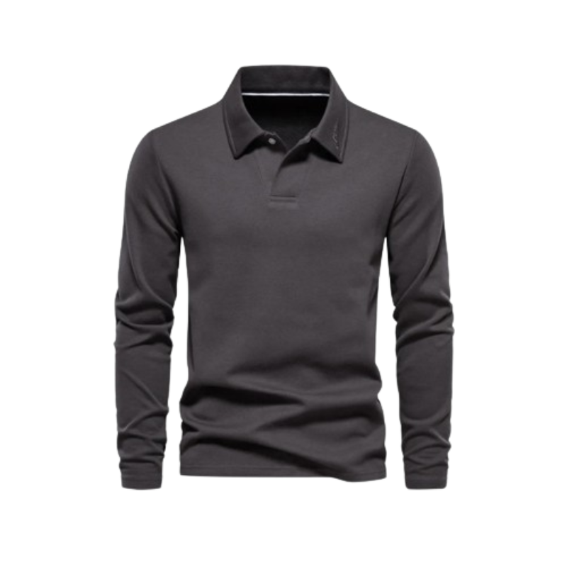 Luxe Polo Shirt Met Lange Mouwen Voor Heren - Lucas