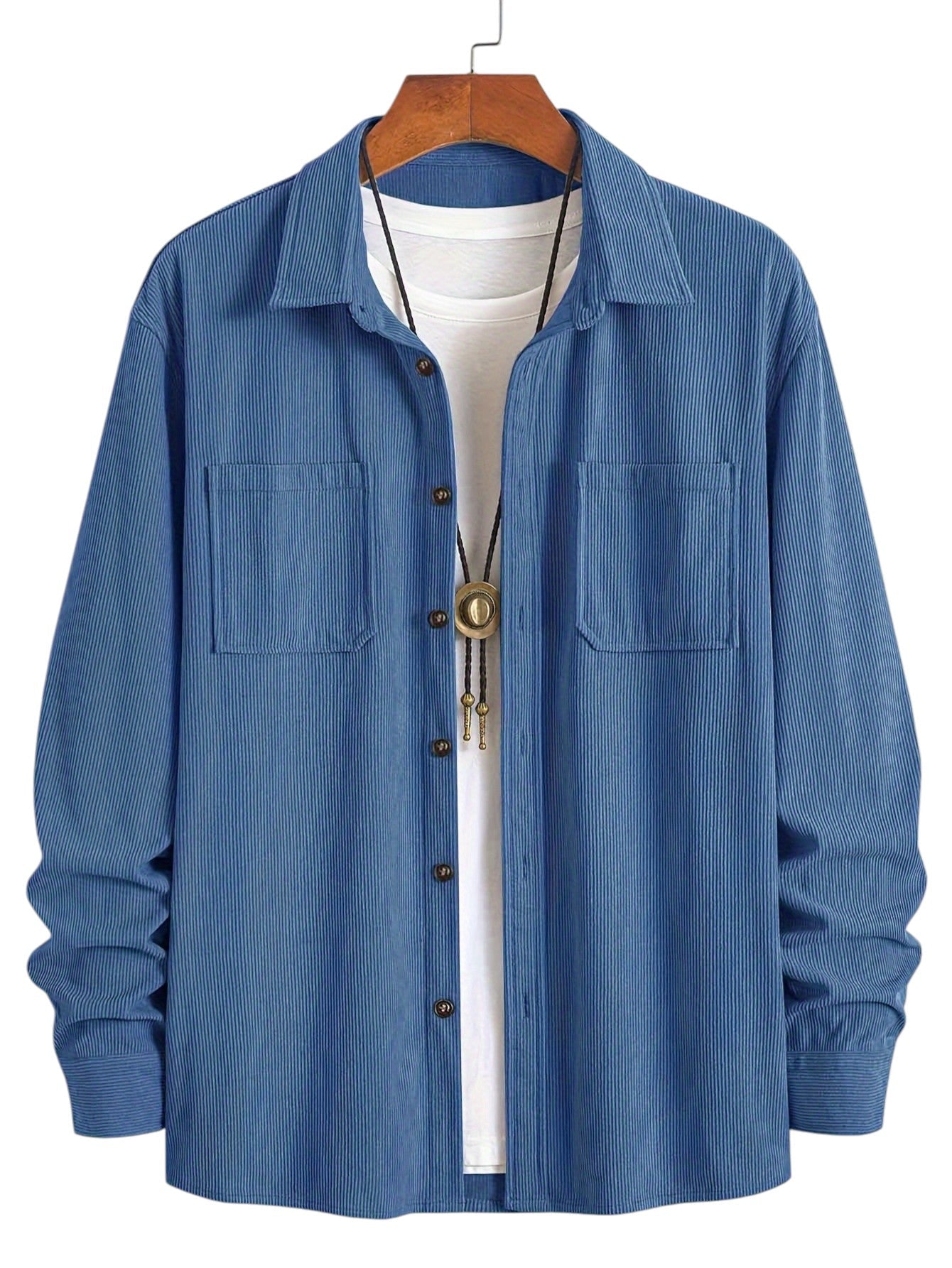Heren Corduroy Spijker Blouse