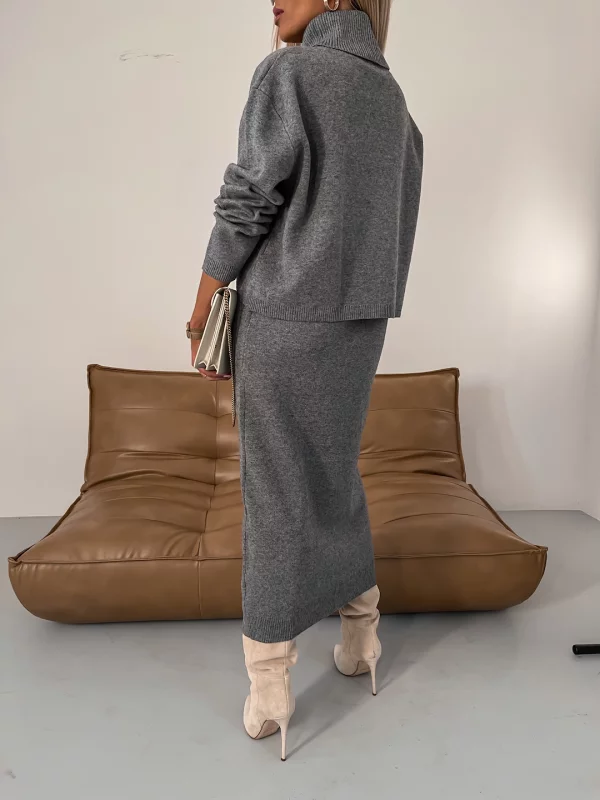 2-Delige Kasjmier Coltrui & Rok Set