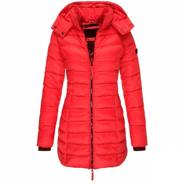 Lange Winterjas Met Capuchon Voor Dames