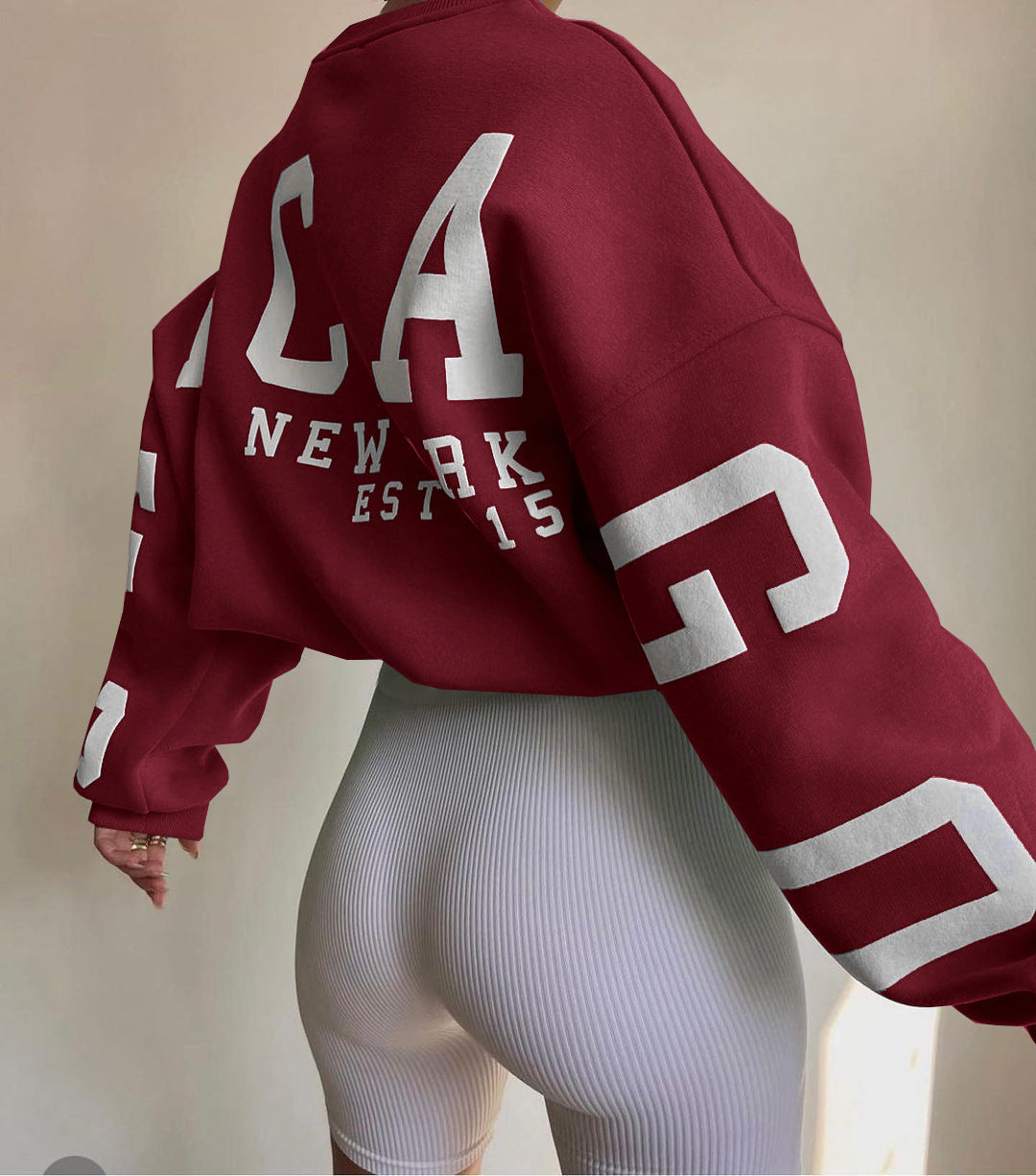 Oversized Sweater Met Ronde Hals