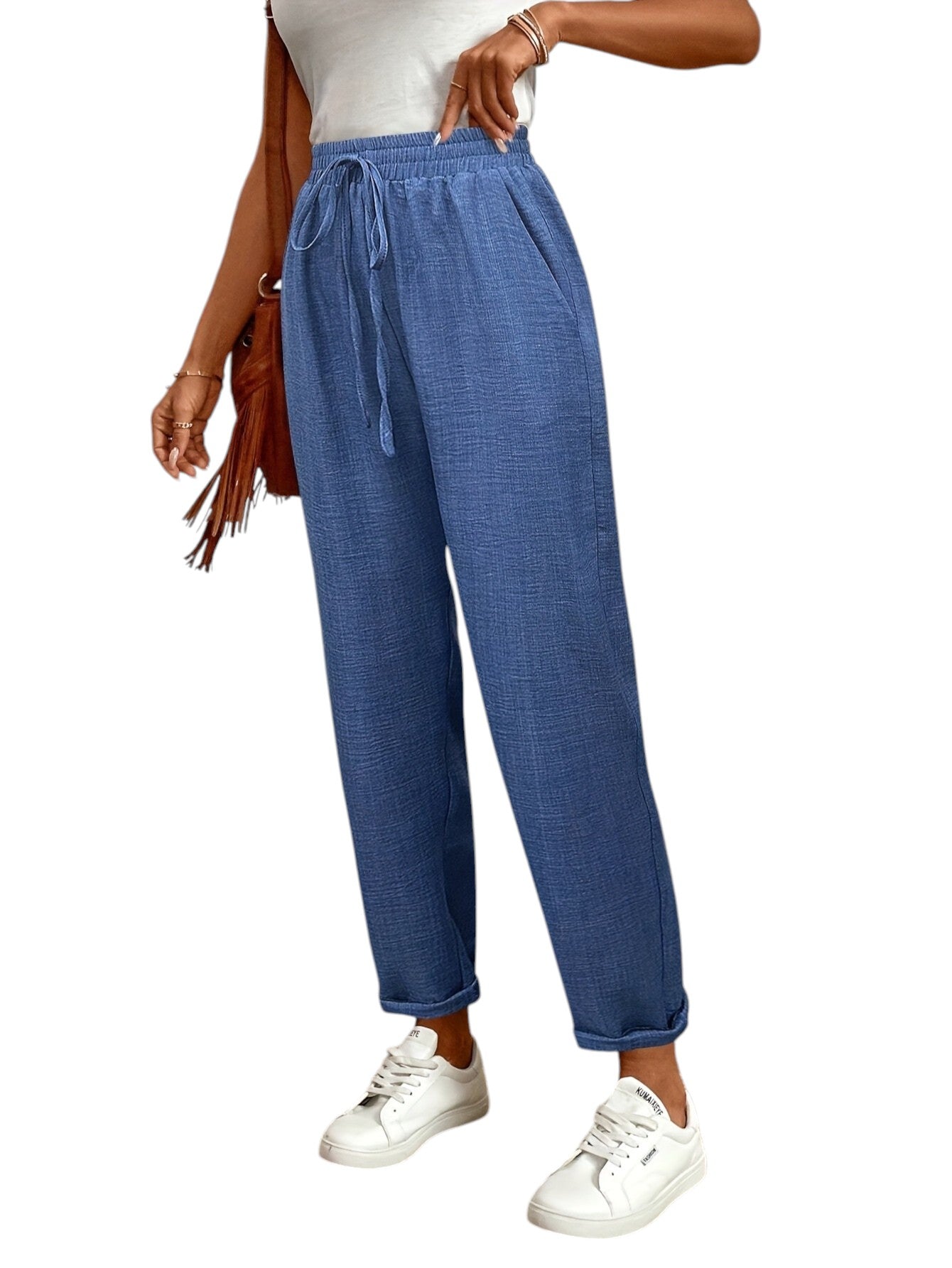 Elastische Linnen Dames Broek