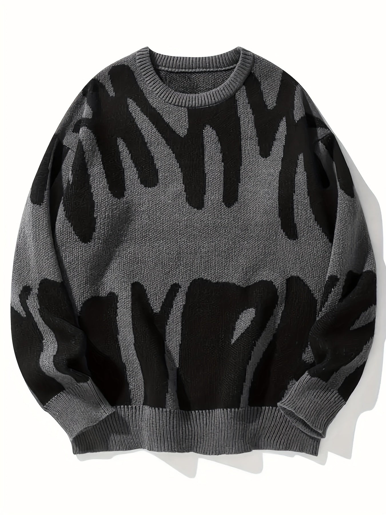 Oversized Gebreide Trui Met Print Voor Heren - Jay