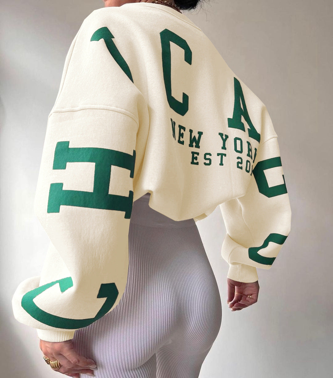 Oversized Sweater Met Ronde Hals