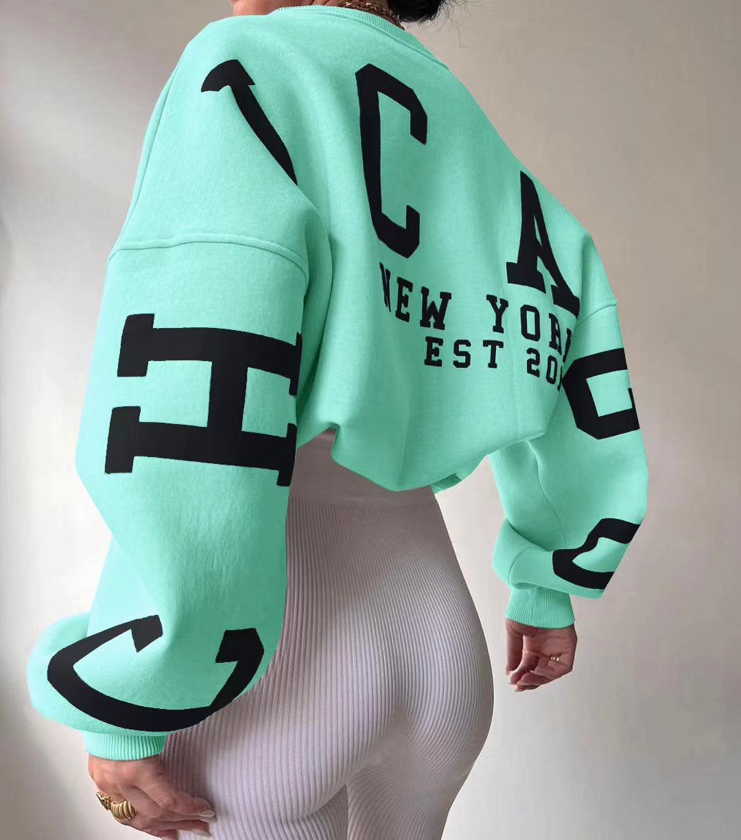 Oversized Sweater Met Ronde Hals