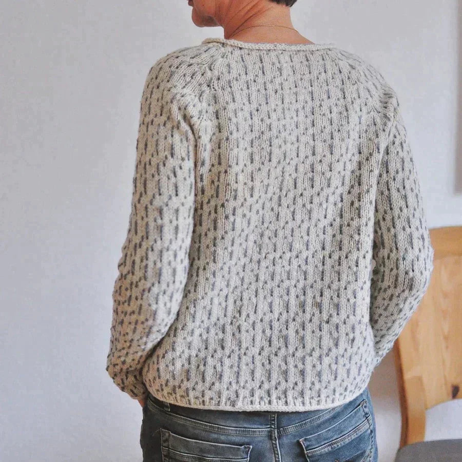 Stijlvol Gebreide Dames Sweater Grijs - Jolanda