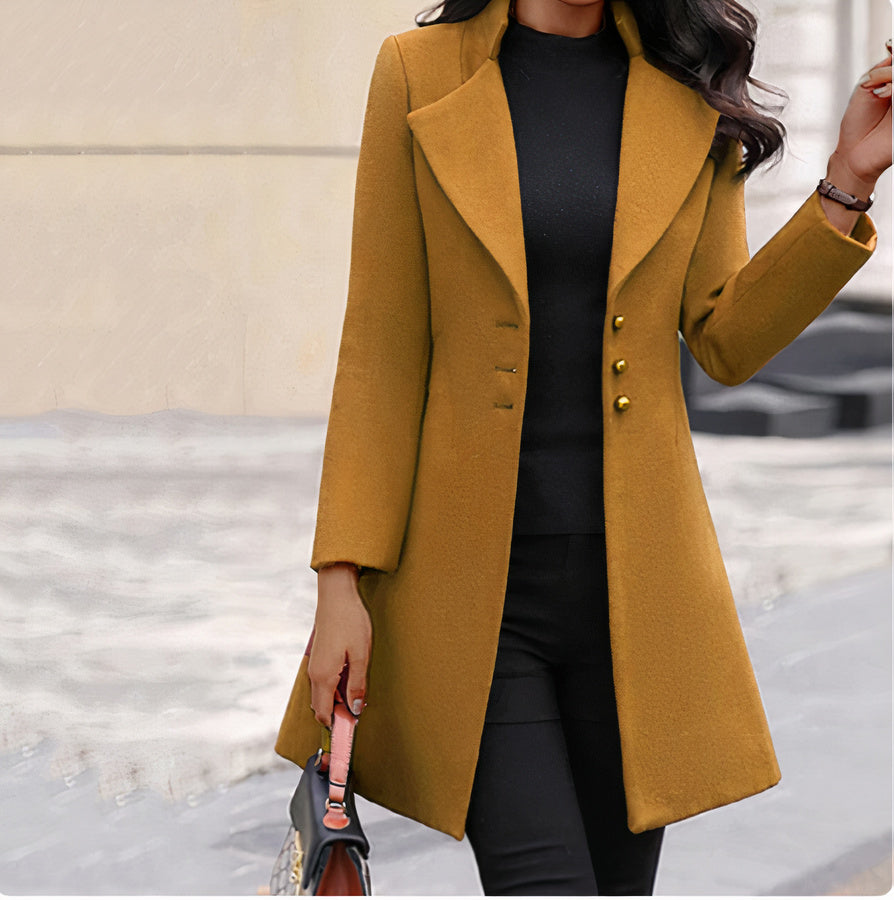 Evora - Lange Dames Trenchcoat Jas