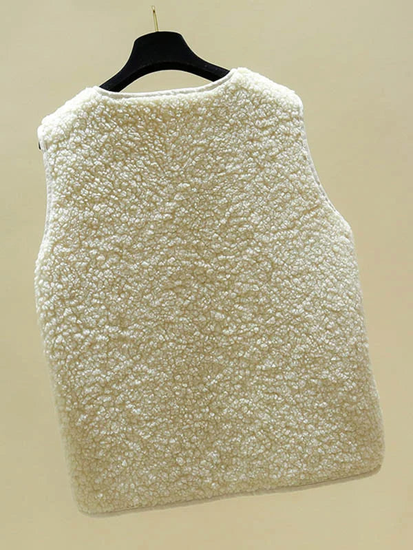 Nora - Warm Mouwloos Lamswollen Vest Voor Dames