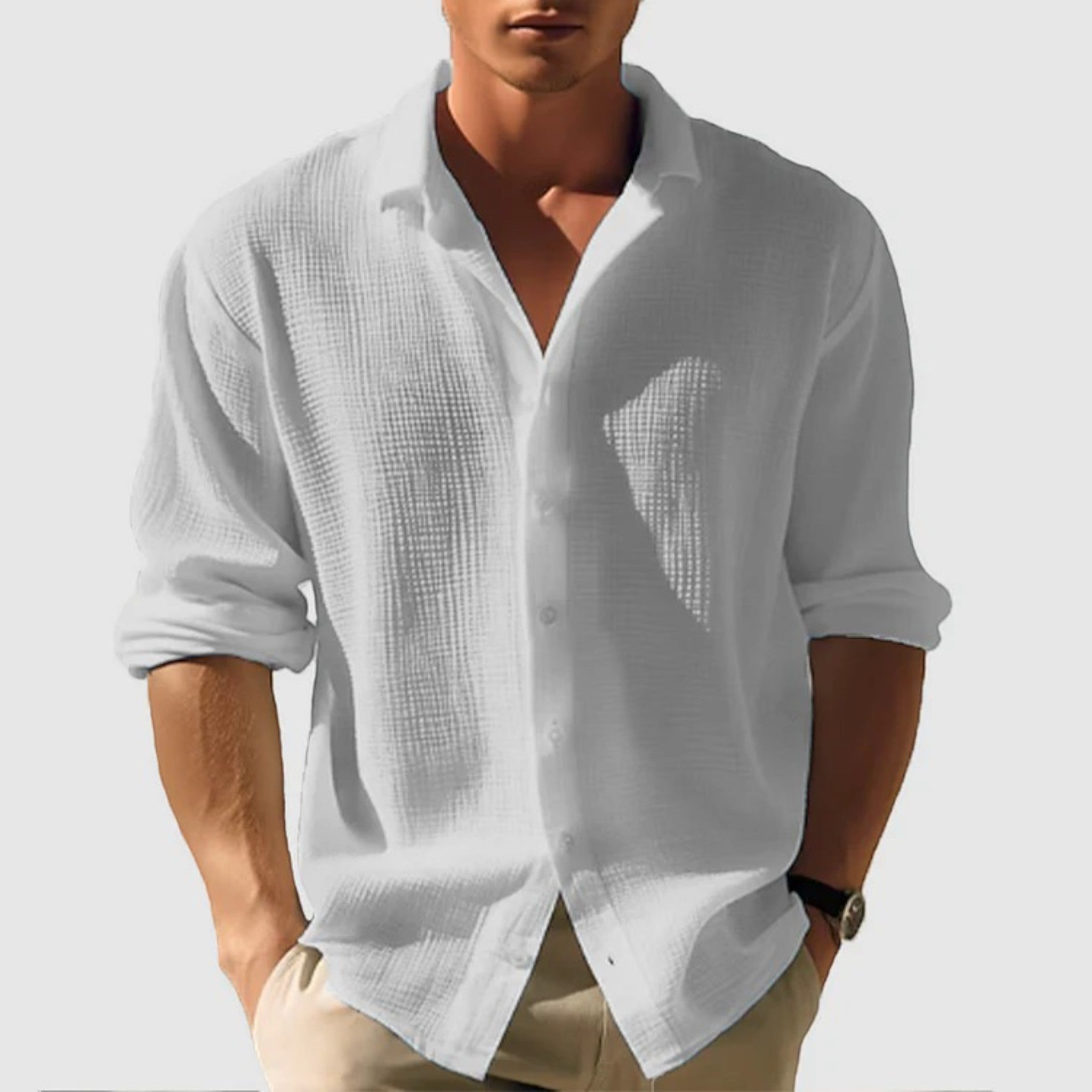 Sacha | Zomer Overhemd Voor Heren | Casual & Lange Mouwen