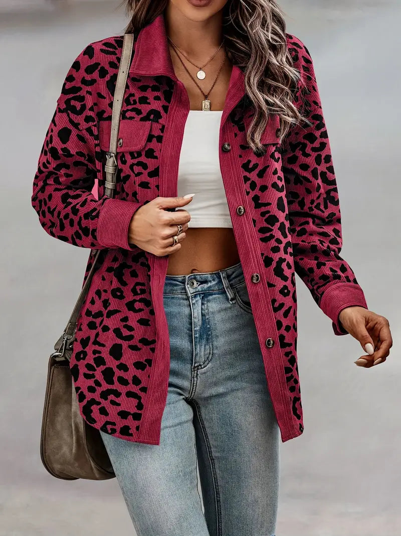 Modieuze Luipaard Print Vest Voor Dames - Lotte