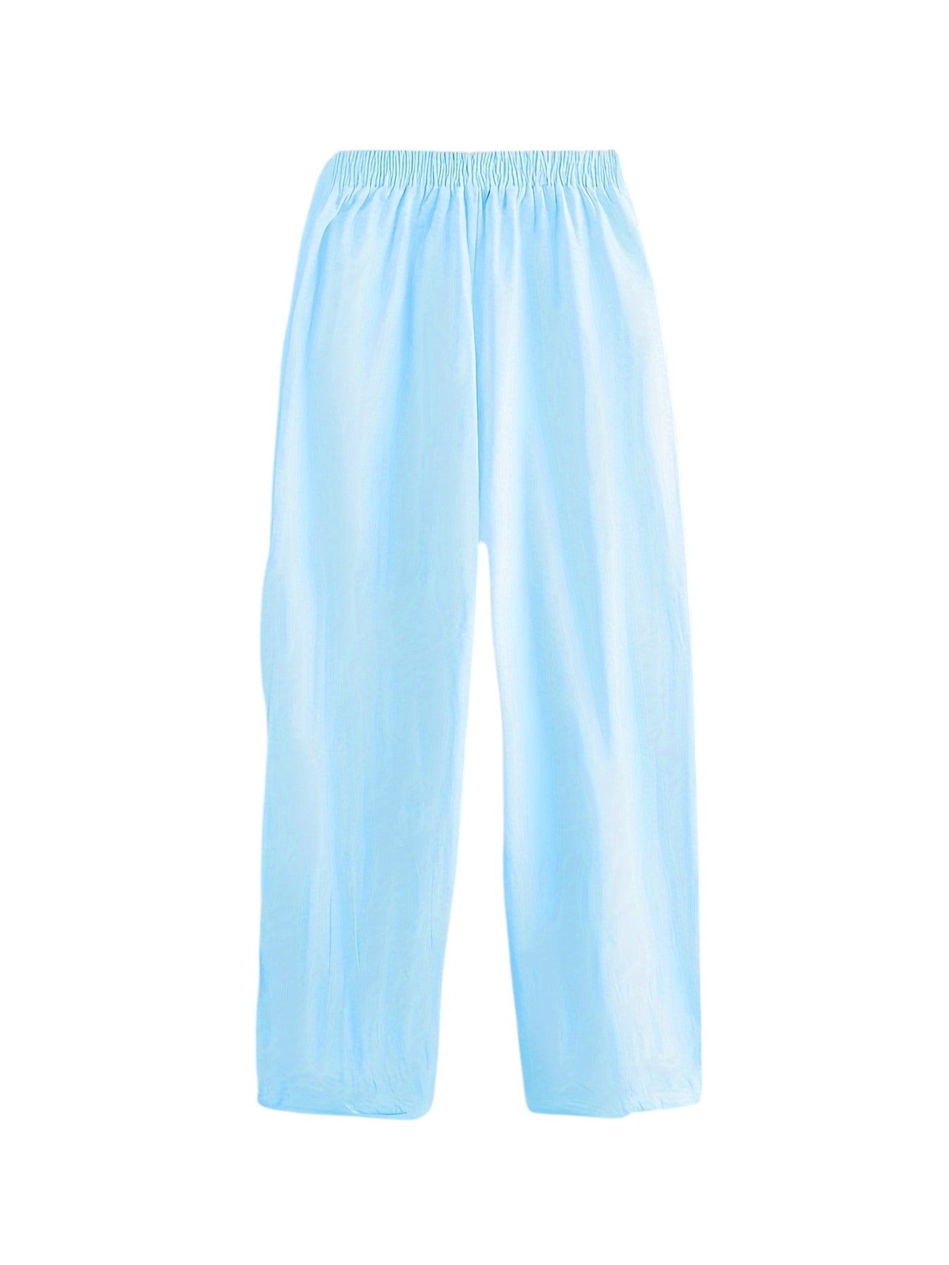Dames Elastische Broek In Effen Kleuren