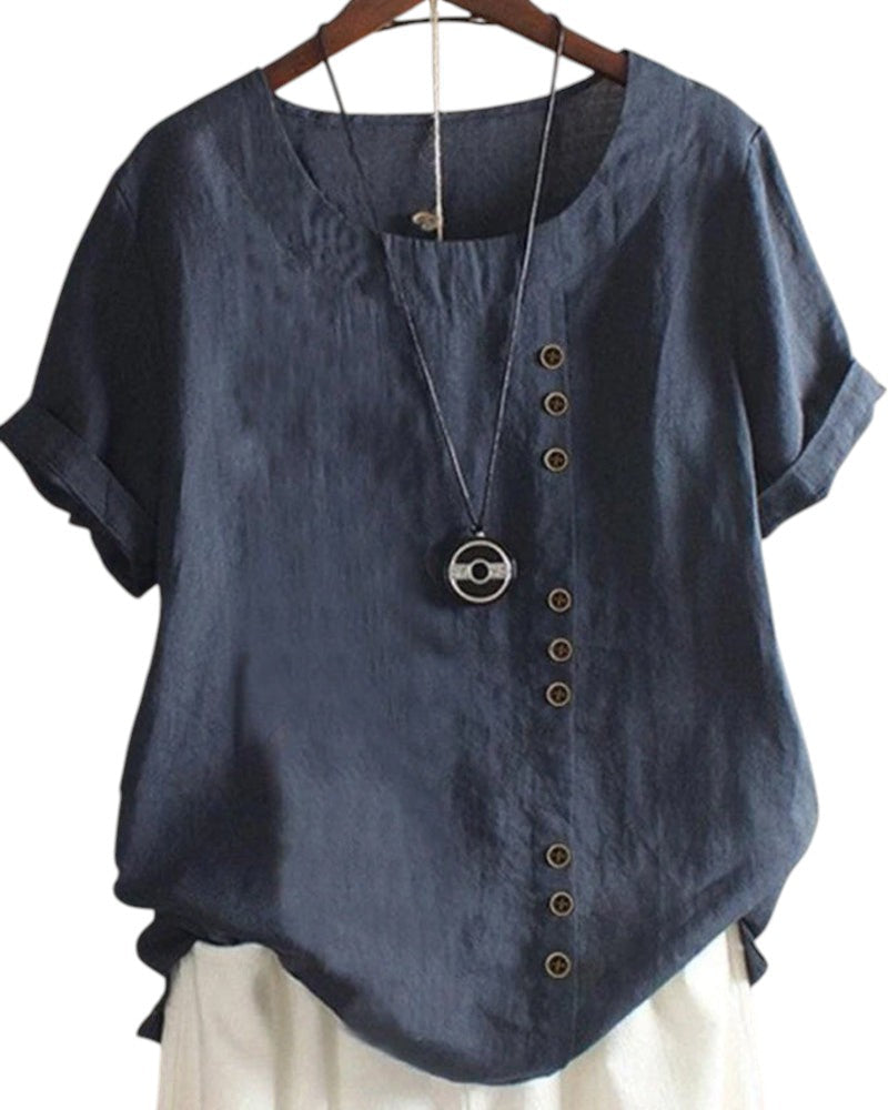 Stijlvol Zomer Shirt Met Knopen