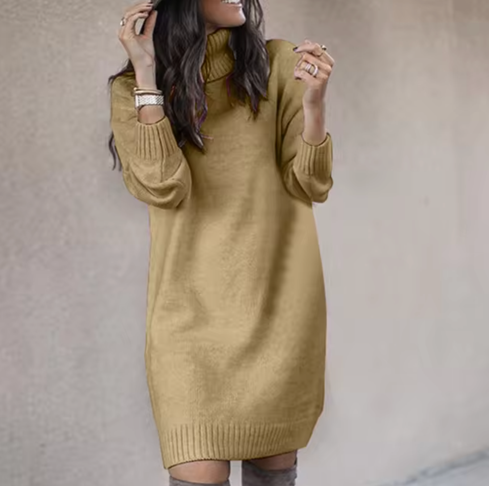 Oversized Truijurk Met Hoge Hals | Herfst