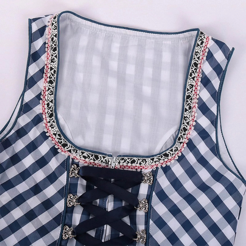 Klassieke Oktoberfest Dirndljurk | Blauw