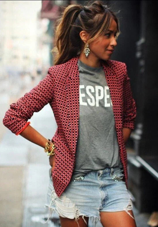 Dames Blazer Rood - Stijlvol