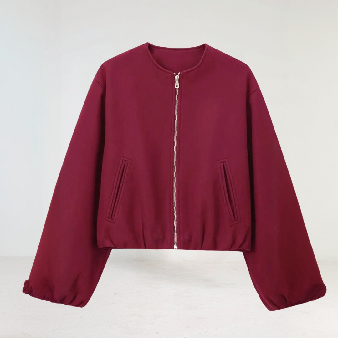 Cropped Tussenjas Met Ronde Hals | Casual