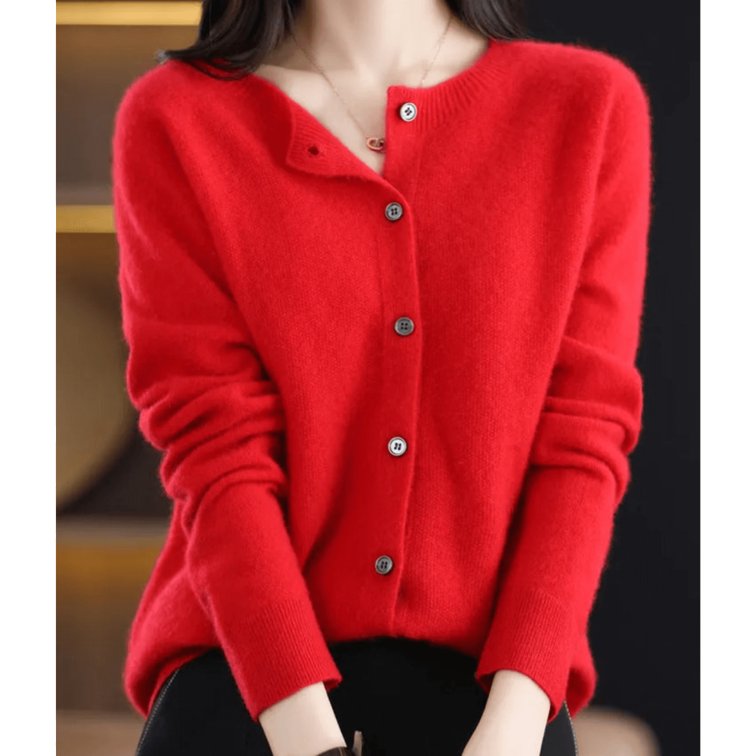 V-hals Vest Met Knoopsluiting | Lange Mouwen